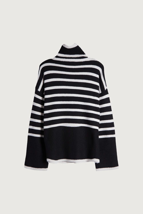 Striped Turtleneck Sweater | OAK + FORT